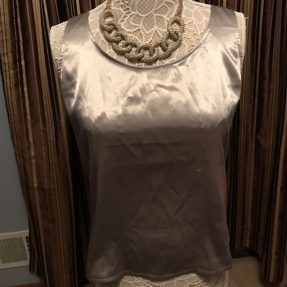 Chico’s sexy soft silver top
